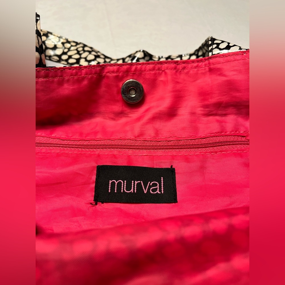 Murval Black and White Spotted Tote Bag - Picture 8 of 10